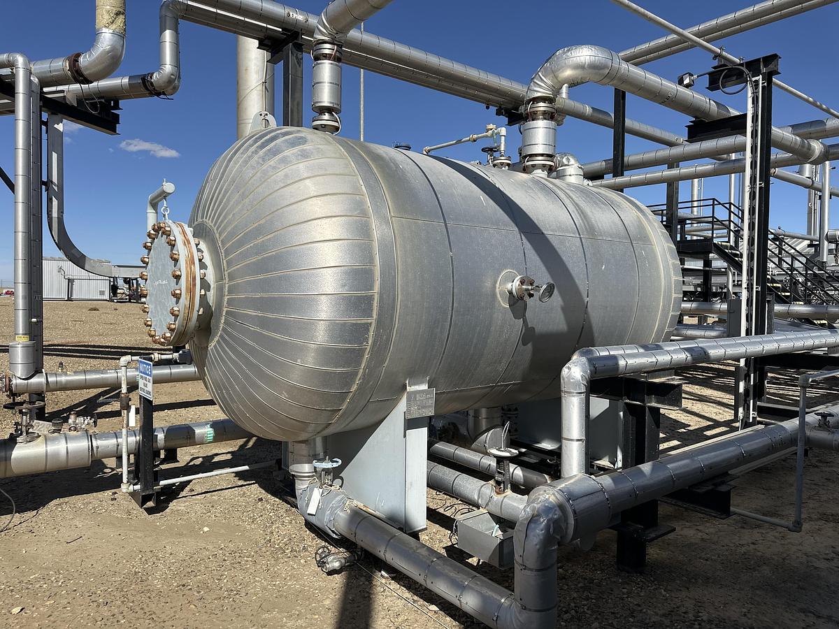 Used 72" x 10' 50 BBL Internally Coated FKOD c/w Heat Coil