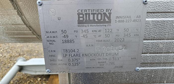 New 25bbl 50psi FKOD