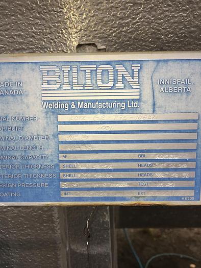 Used 60 BBL 14.9 PSI Internally Coated and Heated FKOD