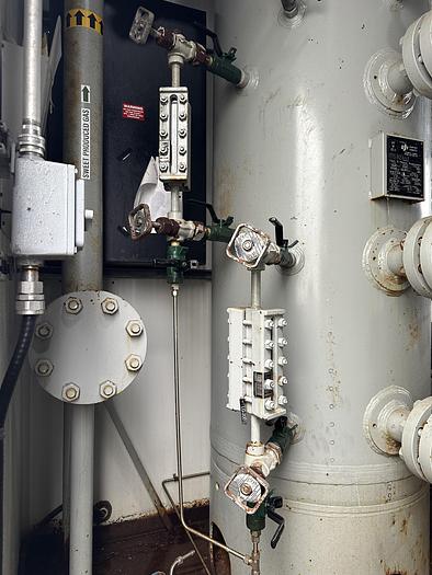 Used 30" 1440 PSI Vertical Sour Separator Package w/Integral 400 BBL Tank