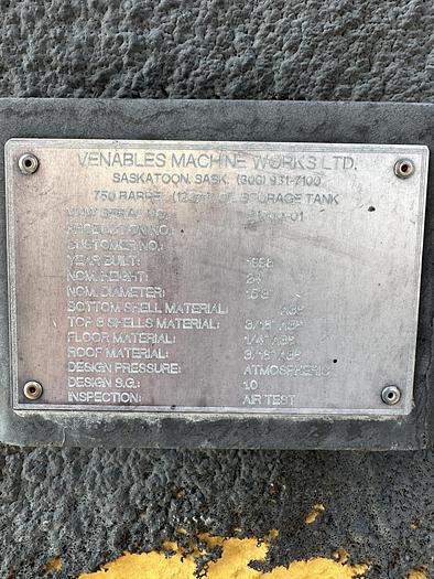 Used 750 BBL Insulated Tank