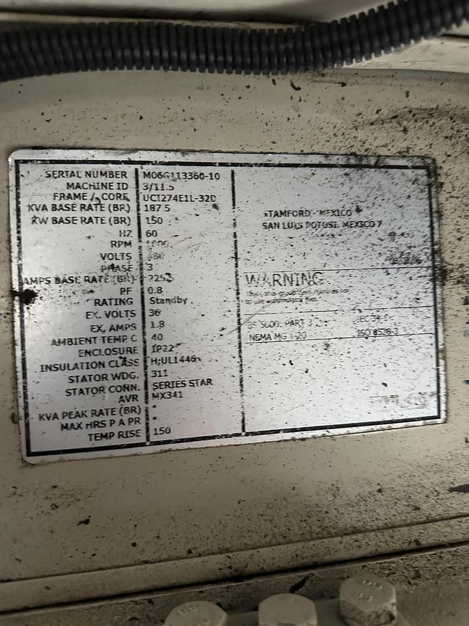 Used Dual 130 KW Katolight Generators with GM 8.1 L Natural Gas Engines