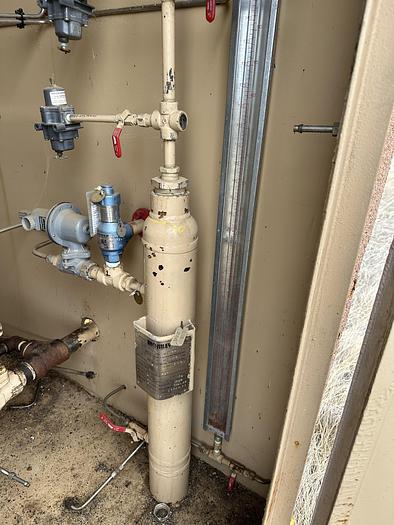 Used 50 Bbl Single Wall 8' D x 7" High Tank with Enclosure