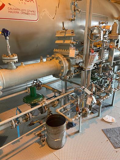 Used 60" x 24' 720 PSI Sour Horizontal 3 Phase Separator Package