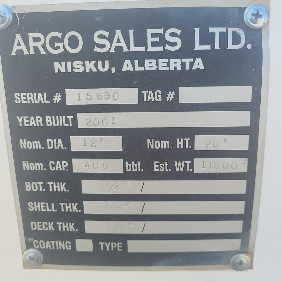 Refurbished 400 BBL Single Wall Painted Tanks