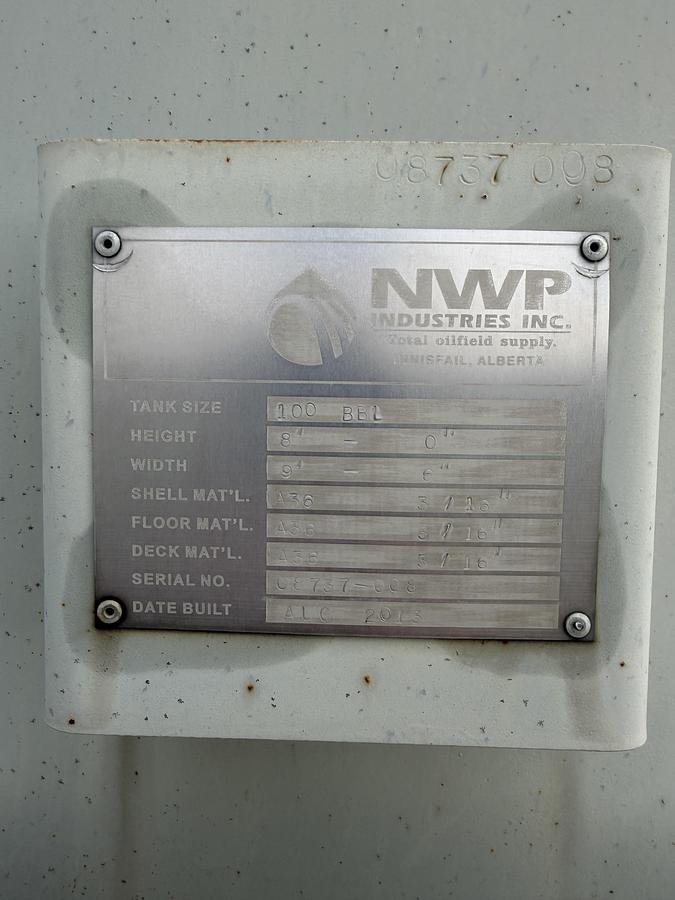 100 BBL Single Wall Tank #16264