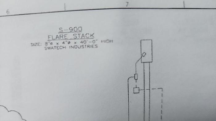 Used 8" x 4" x 40' Self Supporting Flarestack