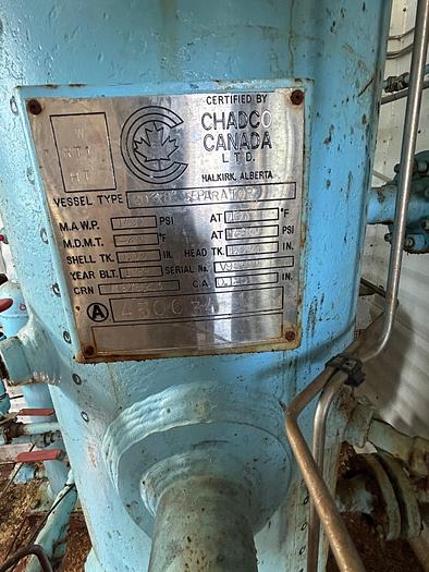 Used 8' X 26' Chadco Vessel/Separator/lineheater/Sand Separator Combo