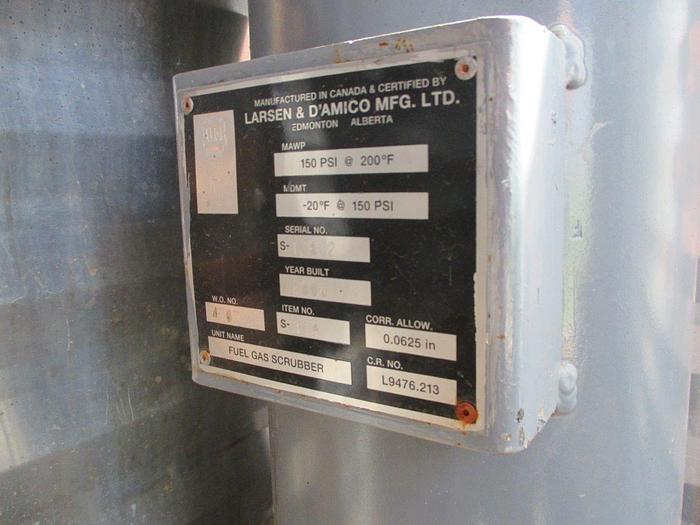 Used 16" 1440 PSI Vertical Sour Separator Package