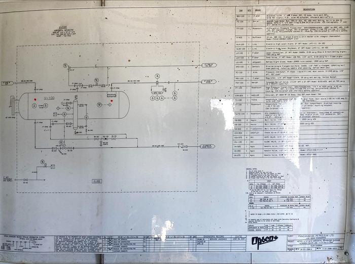 Used 42" x 12' 720 PSI Sweet Horizontal Separator Package