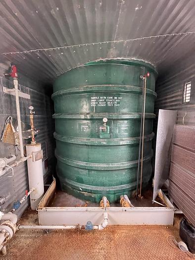 Used 16" 1440 PSI Vertical Separator Package w/Integral 100 Bbl Double Wall Fiberglass Tank