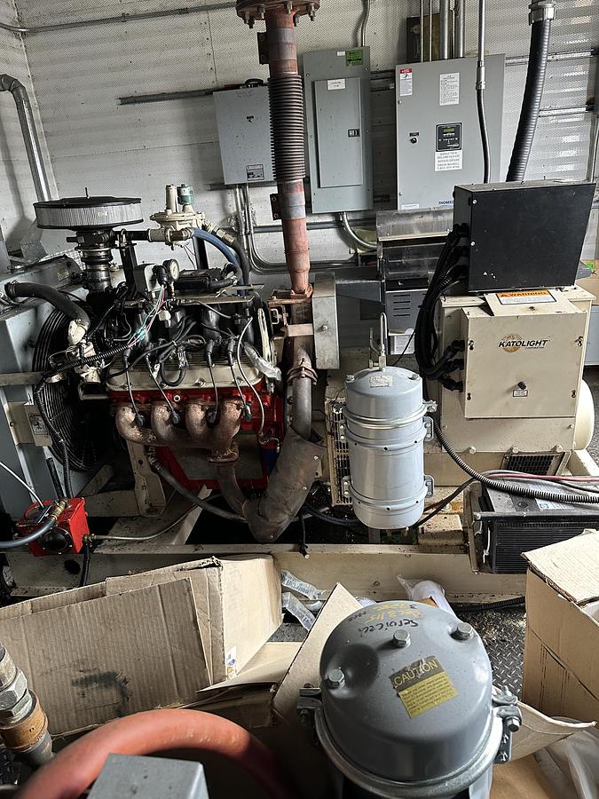 Used Dual 130 KW Katolight Generators with GM 8.1 L Natural Gas Engines