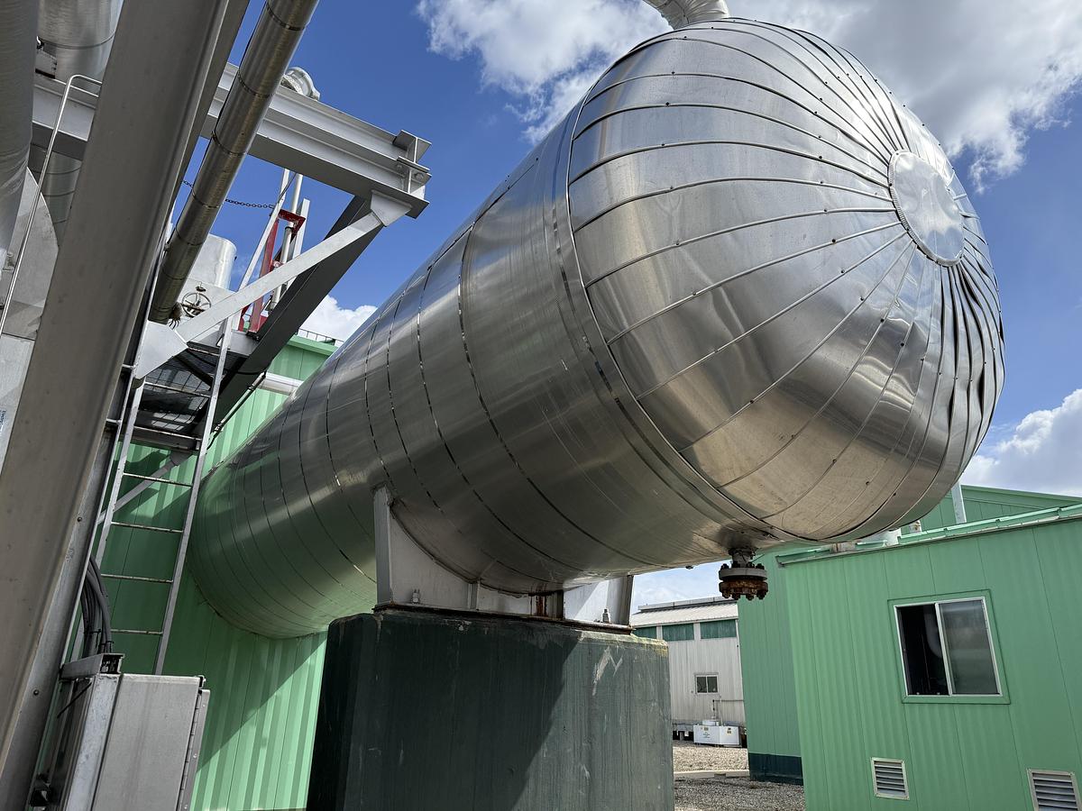 Used 72" x 30' 1305 PSI Sour Horizontal Separator Vessel w/ water boot