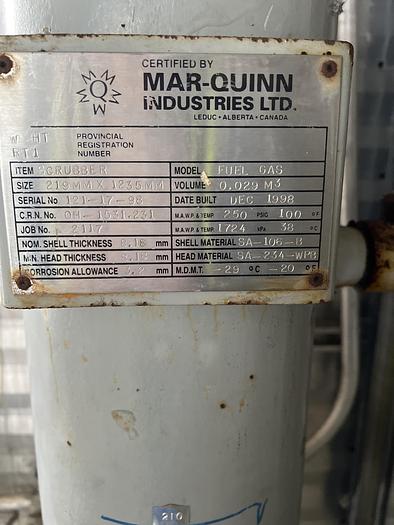 Used 24" 1480 PSI Vertical Sour Separator