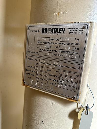 Used 50 Bbl Single Wall 8' D x 7" High Tank with Enclosure