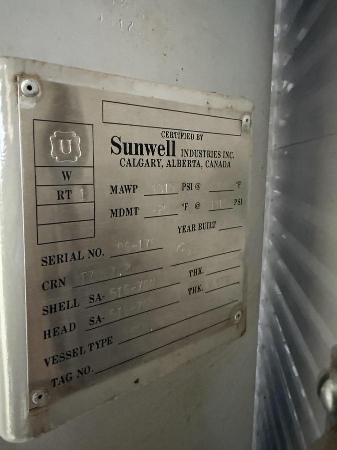 Refurbished 36" 1315 PSI Vertical Sour Separator - 16016