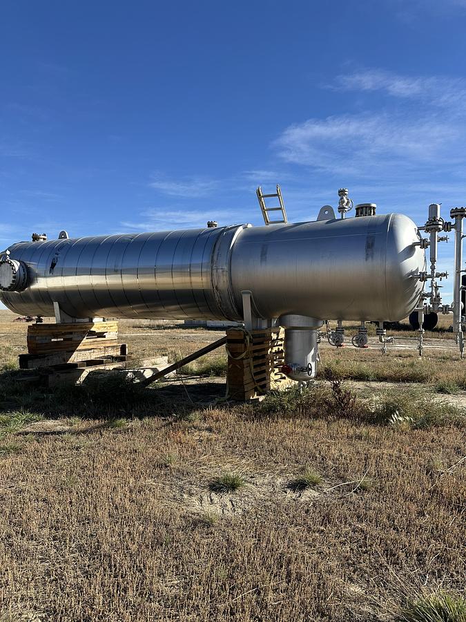 Used 72" x 30' 1305 PSI Sour Horizontal Separator Vessel w/ water boot - 16015