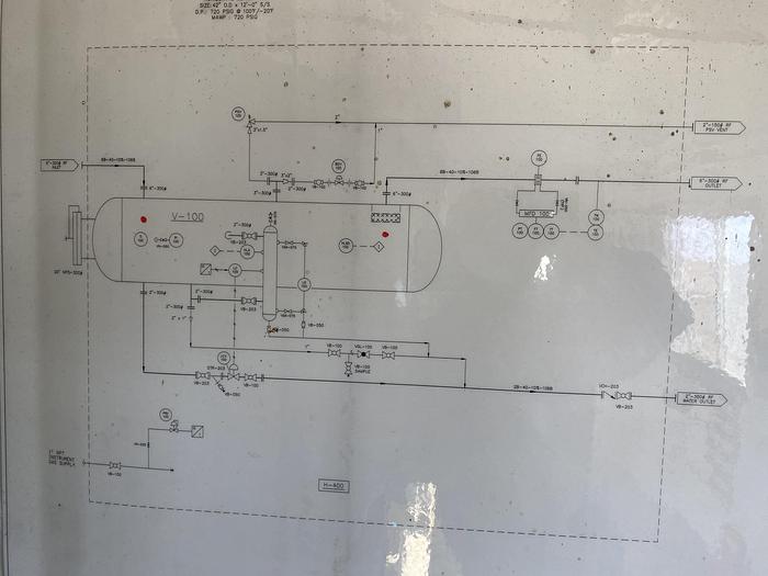 Used 42" x 12' 720 PSI Sweet Horizontal Separator Package