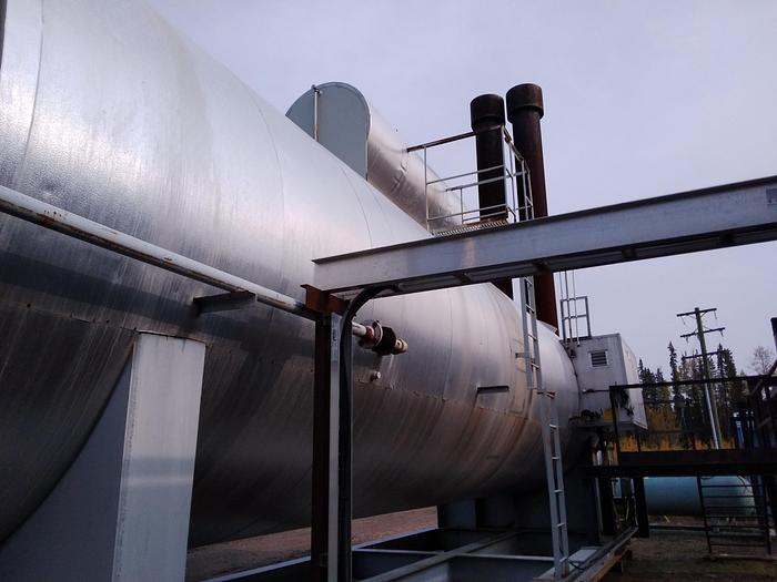 Used 8 MMBTU/Hr. 9' D x 36' L Insulated Shell Lineheater