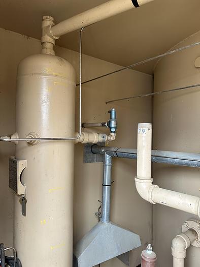 Used 50 Bbl Single Wall 8' D x 7" High Tank with Enclosure