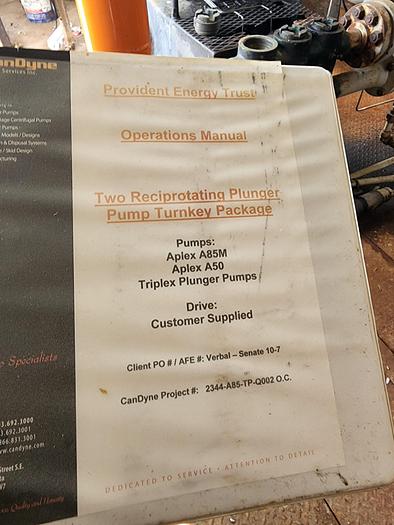 Used Dual Triplex Plunger Pump Package