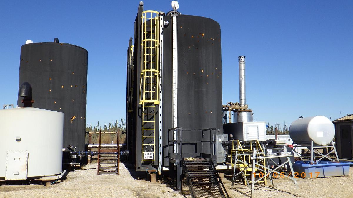 Used 400 BBL Double Wall L-Skidded, EnviroVaullt Heated, Insulated & Internally Coated Tank