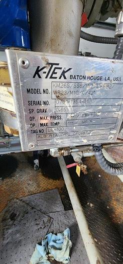 Used 60" x 20' 530 PSI Sour Horizontal Separator Package