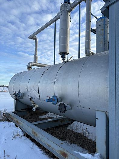 Used 8' x 25' Horizontal 75 PSI Rushton Free Water Knock Out