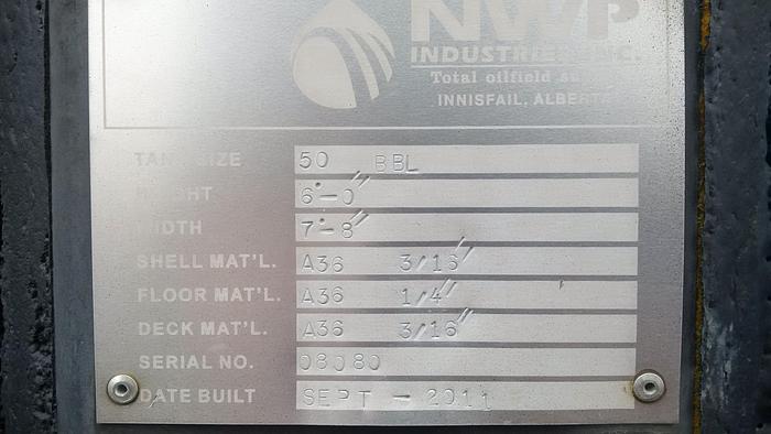 Used 50 BBL Internally Coated EnviroVault Heated Insulated Tank for ...