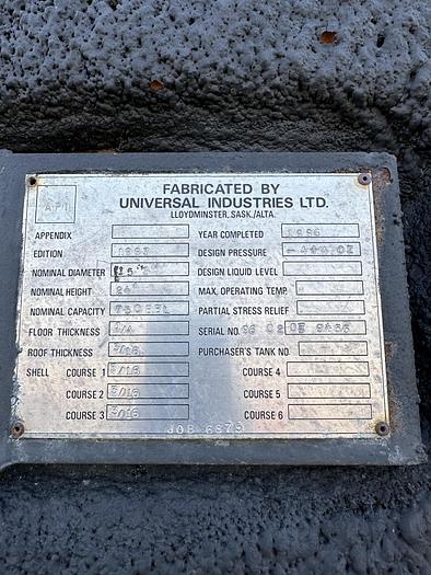 Used 750 BBL Insulated Tank