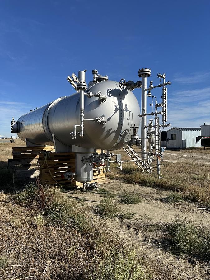 Used 72" x 30' 1305 PSI Sour Horizontal Separator Vessel w/ water boot - 16015