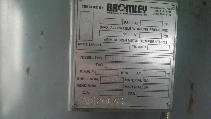 Used 30" 275 PSI Vertical Inlet Separator