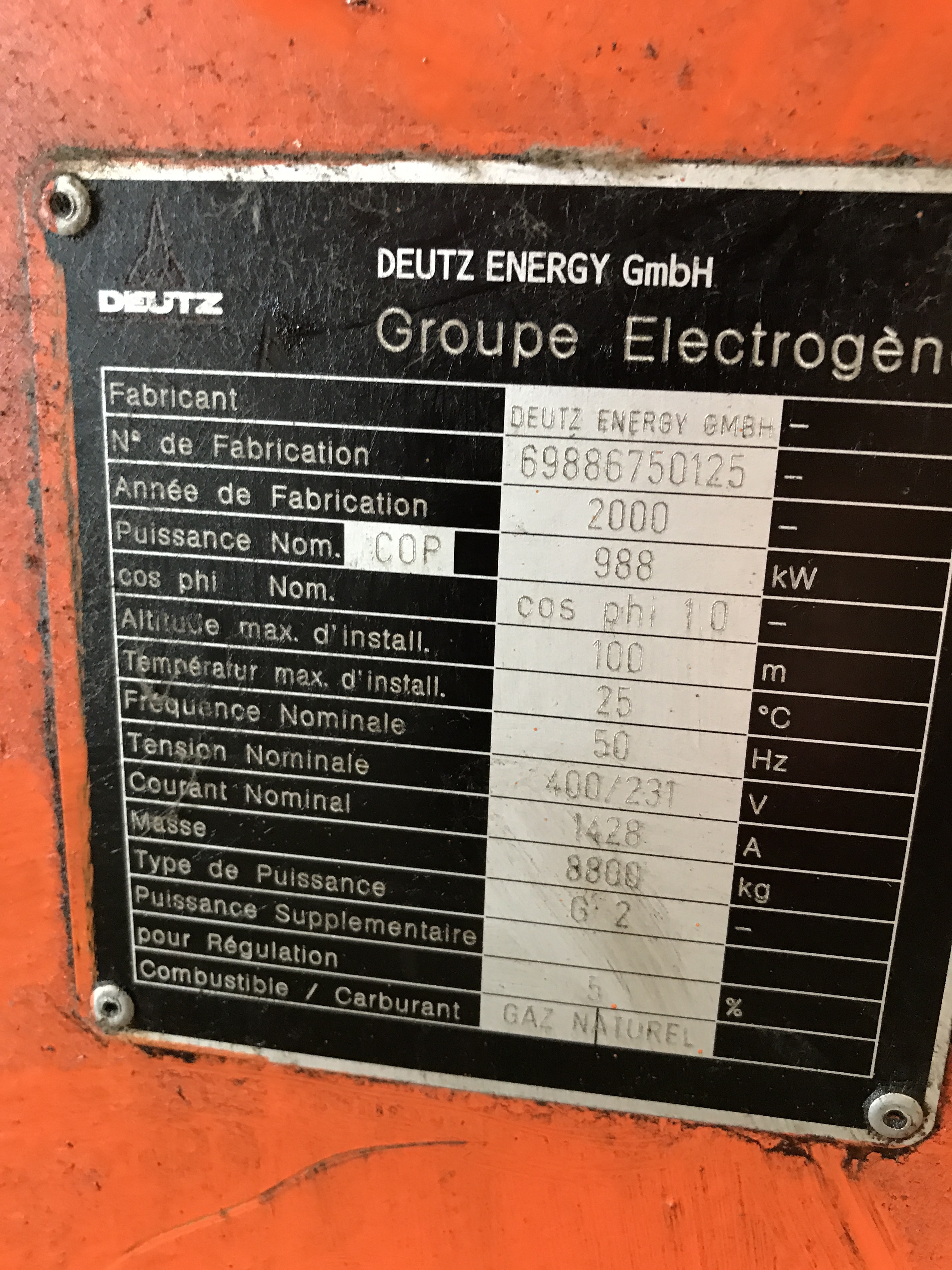 Used DEUTZ TBG 620-V12K