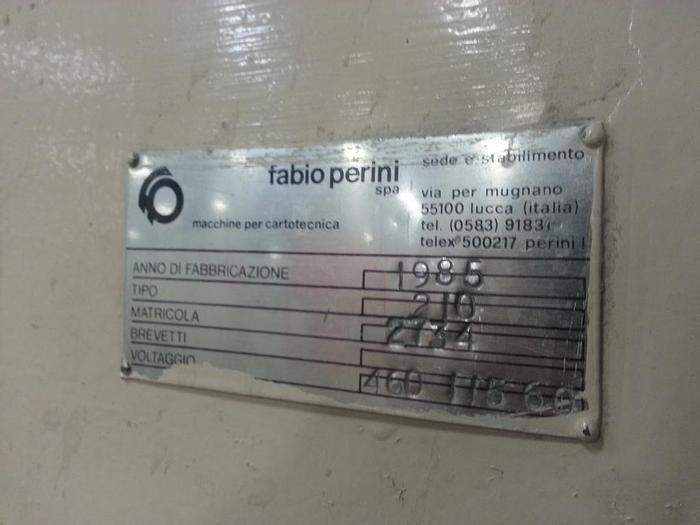 Used 100" WIDE PERINI TYPE 210 CORE MACHINE 2 PLY