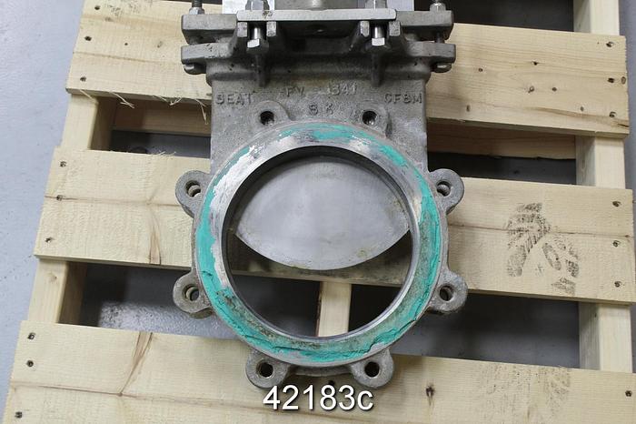 Used Fabri-valve 8" Hand Operated Knife Gate Valve #42183