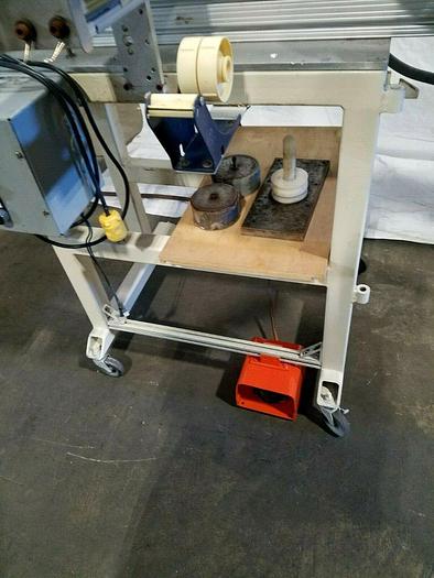 Used Double Motorized Stock Material Reel Transfer System Winding Wound Machine