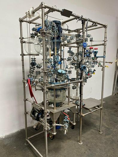 Used Buchiglasuster chemReactor GR 15 Liter Glass Bio-Reactor Skid