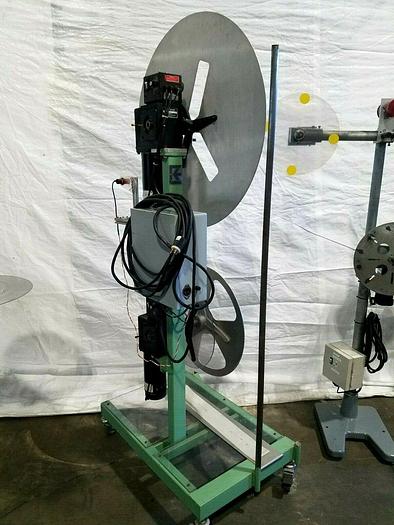 Used Rapid Motorized Double Reel paper Inter-Leaf Stock Coiler Payoff Stamping Feed