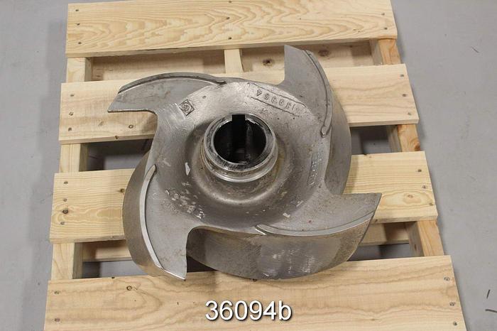 Used Goulds 3175 10x12x22 Pump Impeller, 4-Vane, 20" Diameter, Pattern NO. 56227 #36094