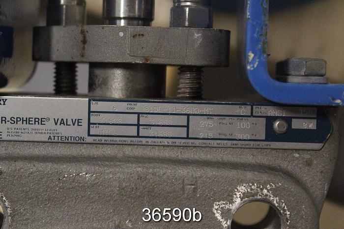 Used Neles Jamesbury 6" Hand Operated Wafer Sphere Butterfly Valve, 815L-11-3600 MT #36590