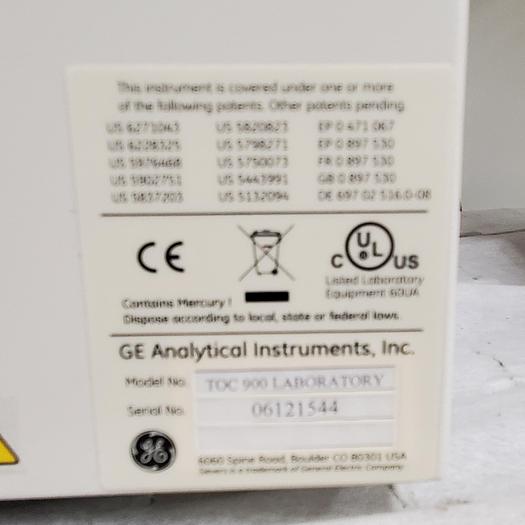 Used GE Analytical Instruments Sievers 900 Laboratory TOC Analyzer