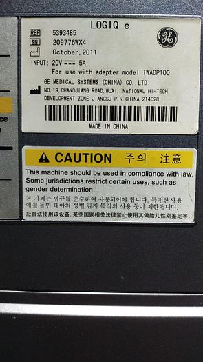 Gebraucht GE LOGIQ e tragbare Ultraschallgerät inkl. 3 Sonden und Mitsubishi P93 Drucker