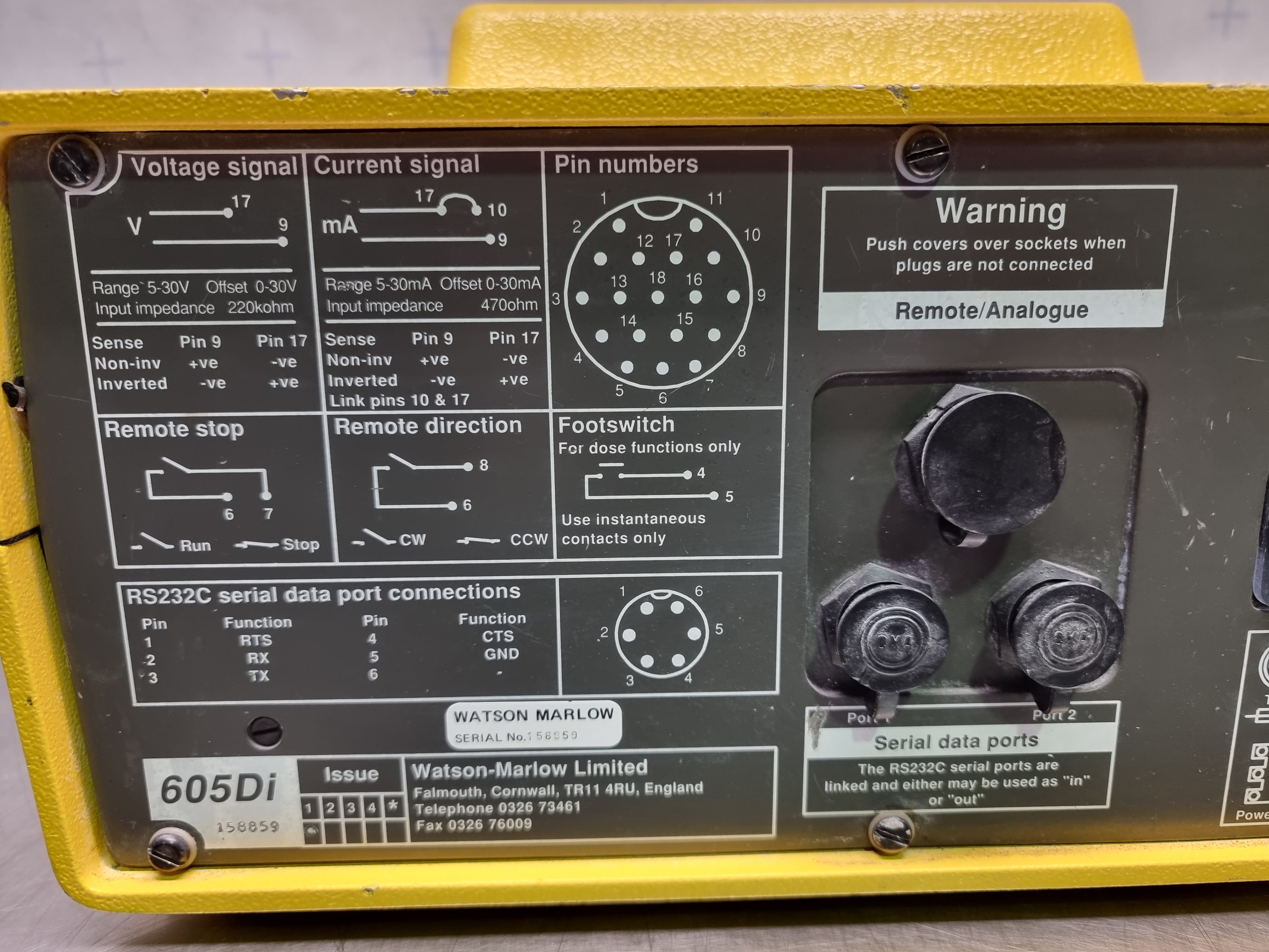 Used Watson Marlow 605Di IP55 Washdown Pump