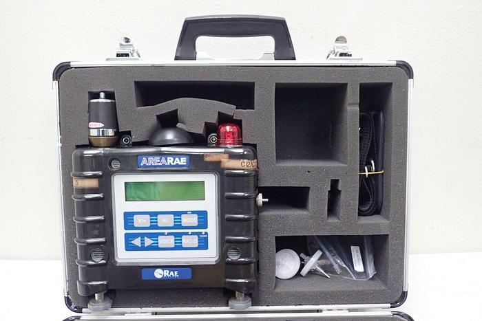 Used RAE AreaRAE Multiple Gas Detector Monitor with Case and Accessories Kit