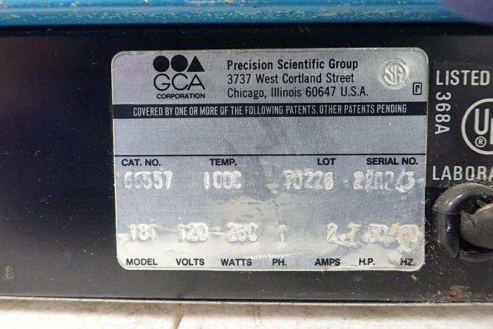 Used Precision Scientific Group GCA Corporation 66557 Model 181 Water Bath