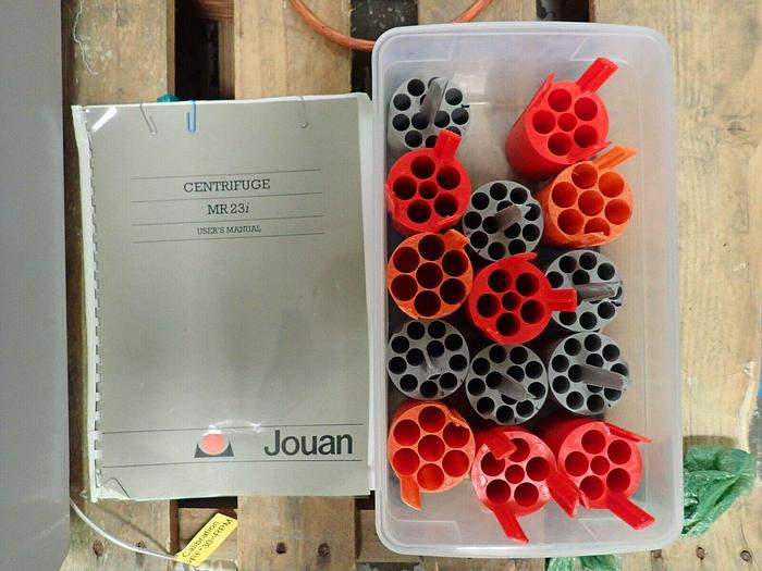 Used Jouan MR 23i Refrigerated Centrifuge with Rotor SWM 180.5, Manual & Extras
