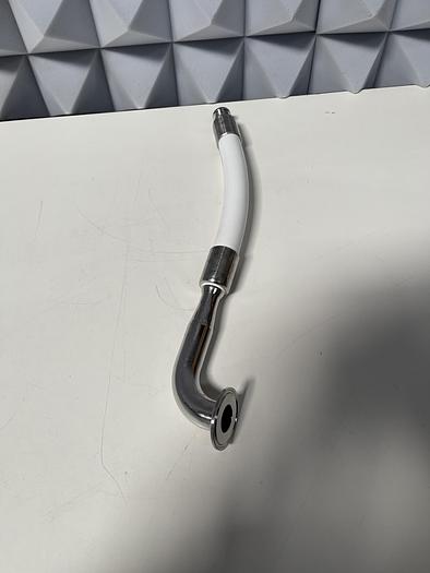 Used TSC 17" Hose w/ 2" Sanitary Elbow Fitting and 1" Sanitary Fitting