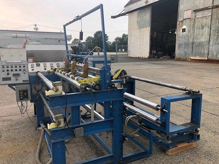 Used 66" R&K SEMI AUTO COUNTER ROLL SLITTER REWINDER
