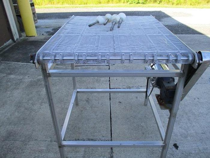 Used Conveyor; Wire Belt; 34"W x 4'L