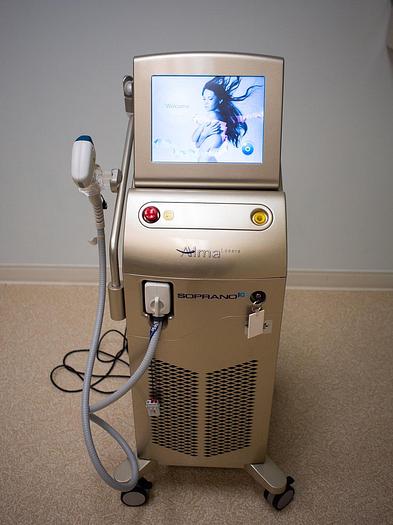 Used Alma Soprano ICE w/ SHR Hair removal laser w/ 3 Hand Pieces